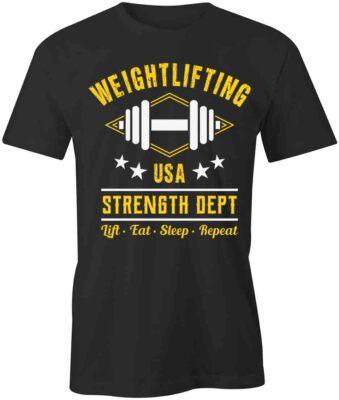 WEIGHTLIFTING STRENGTH DEPT TShirt Tee Short-Sleeved Cotton CLOTHING S1BSA171