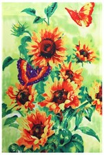 New Butterflies Sunflowers Garden Flag 12"X18" Decorative Spring Summer Flag