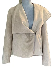 H by Halston Zip Jacket Sand Tan Size 16