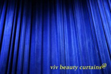 THEATER/STAGE Blue-S Vintage Classic Velvet Curtain Drape 12ft H Sound Proof