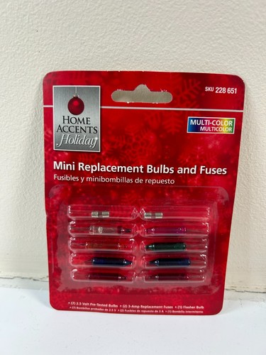 Home Accents Holiday Mini Lights Replacement Bulbs Flasher Fuses Multicolor 2.5V - 第 1/2 張圖片