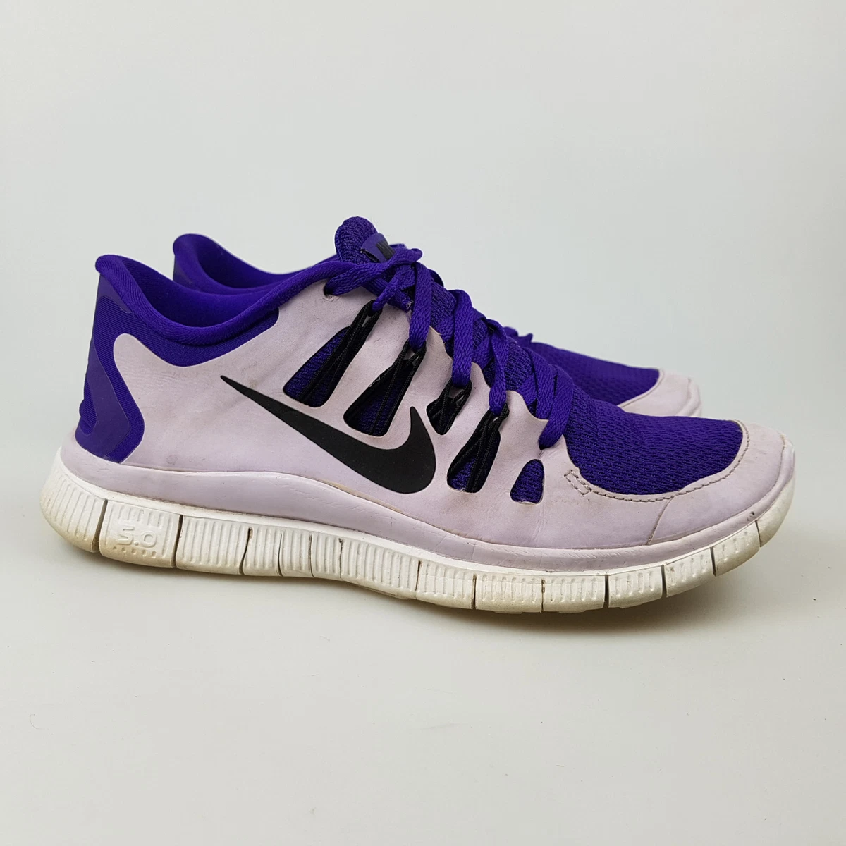 Women s NIKE Free 5.0 Sz 7 US Runners Shoes Purple White 3