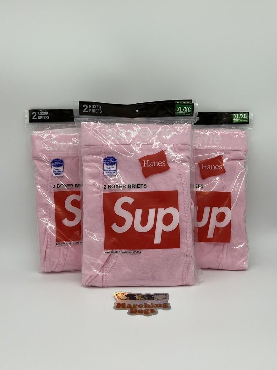 Supreme FW21 Hanes Boxer Briefs (2 Pack) - Pink - Size XL | eBay Supreme FW21 Hanes Boxer Briefs (2 Pack) - Pink - Size XL | eBay
