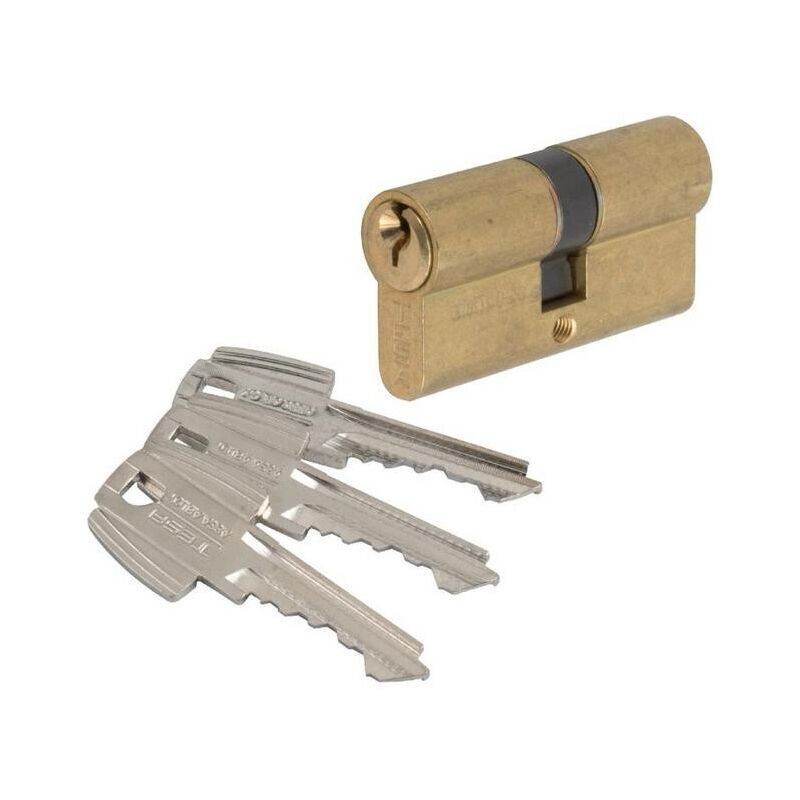 Cylindre de sûreté TE-5 TESA cylindre 30x30 en laiton pour serrure européenne