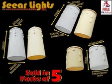 Set of 5 Plastic Chandelier Candle Drips Light Pendant Cover Sleeve White Cream