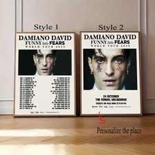 Damiano David Funny Little Fears World Tour 2025 Poster