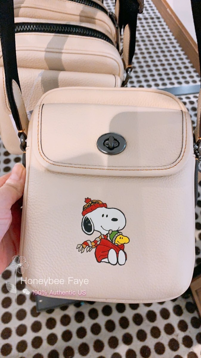 SNOOPY☆COACH X PEANUT☆ターンロック☆HERITAGE CROSSBODY NWT Coach X Peanuts MEN'S Heritage Crossbody With Snoopy