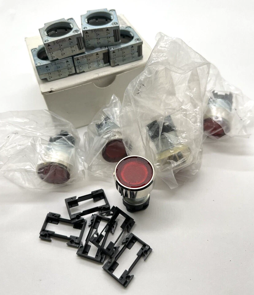 5PCS Siemens 3SB3501-0AA21-0PA0 / 3SB3 501-0AA21-0PA0 Drucktaster Rot NEU-OVP - Image 2 of 4