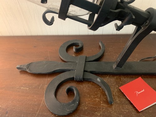 2 Appliques Forged Iron short With Globe IN Crystal Baccarat (Price per Unit) - 第 7/13 張圖片