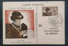 CARTE Premier Jour ALGÉRIE Journée Du Timbre N° 246 Oblitéré Sidi Bel Abbès 1945