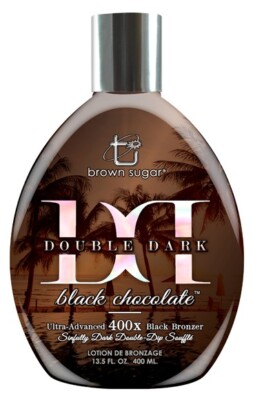 Brown Sugar DOUBLE DARK BLACK CHOCOLATE Advanced Bronzer Tanning Lotion 13.5 oz