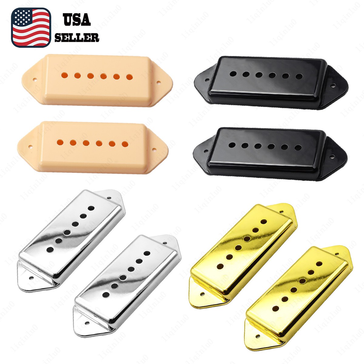 Plastic 50mm Chrome P90 Guitar Pickup Covers Soapbar Pickup Cover Fits Les Paul