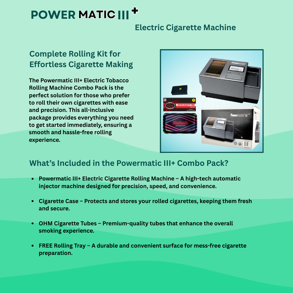 cigarette making kit Powermatic III+ Electric Tobaco Injector Machine (King & 100s) Combo
