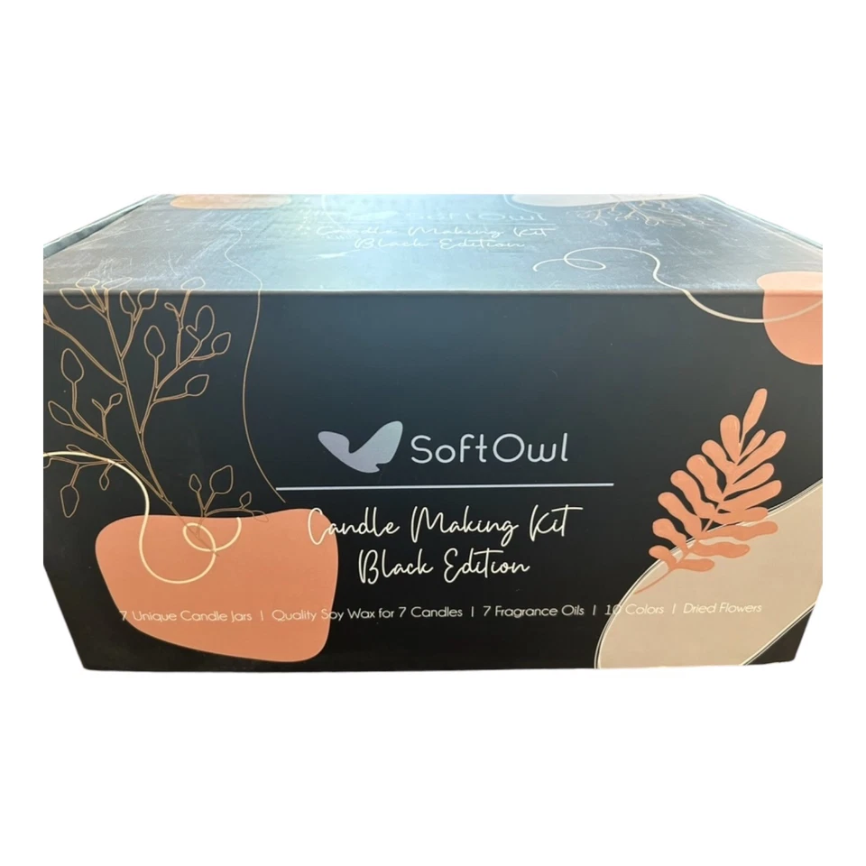 Candle Making Kit - Soy Black Edition + extra Candle wicks & stickers Lot DIY - Image 4 of 4