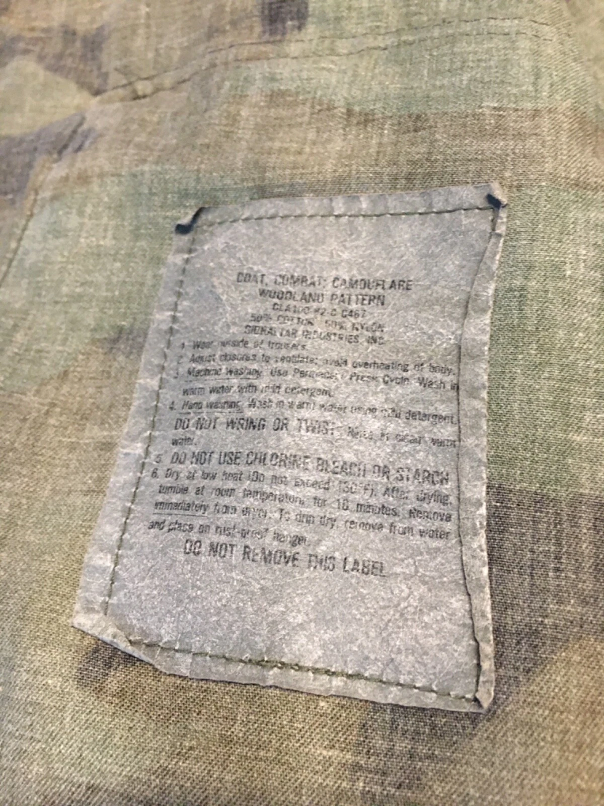  woodland uniform vtg camo jacket