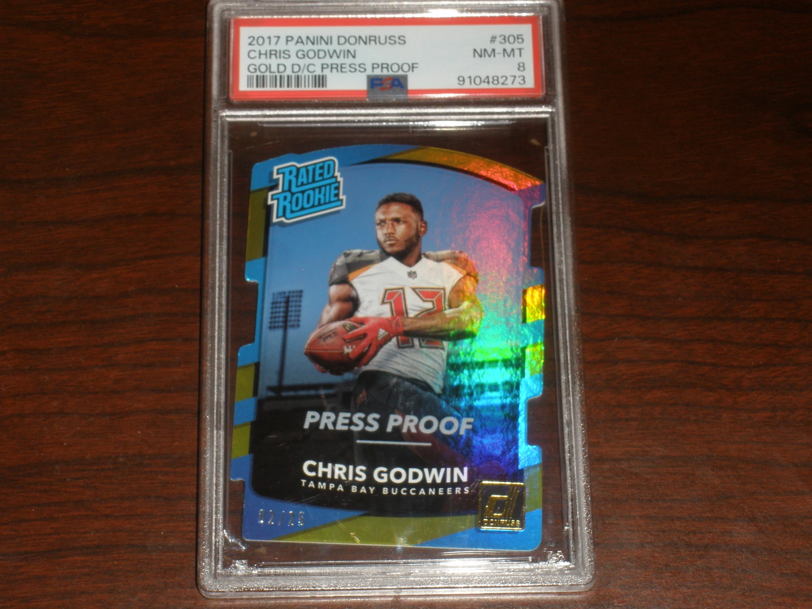 Chris Godwin Panini Donruss #305 Gold Die-Cut Press Proof
