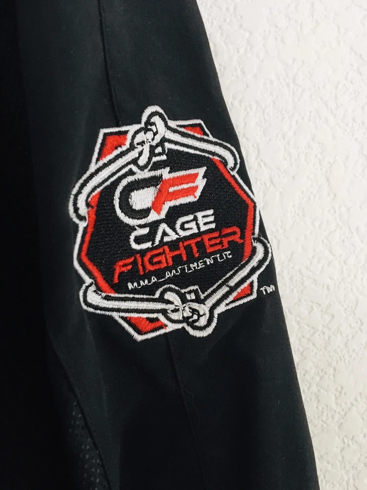 Chaqueta Pullover Rompevientos Negra Cage Fighter Para Hombre XXL Nylon Poliéster CF Foto 3 de 4