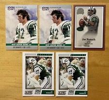 Joe Namath Lot Of 5 Mixed Brand New York Jets Football HOF NM-MT