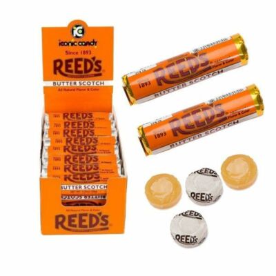 REED'S BUTTERSCOTCH HARD CANDY 7 PIECE ROLL - (3 ROLLS) - Fresh & Free Shipping