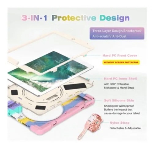 BRAECN iPAD CASE 6th/5th GENERATION RUGGED KIDS FRIENDLY CASE WITH PENCIL HOLDER - Photo 2/20