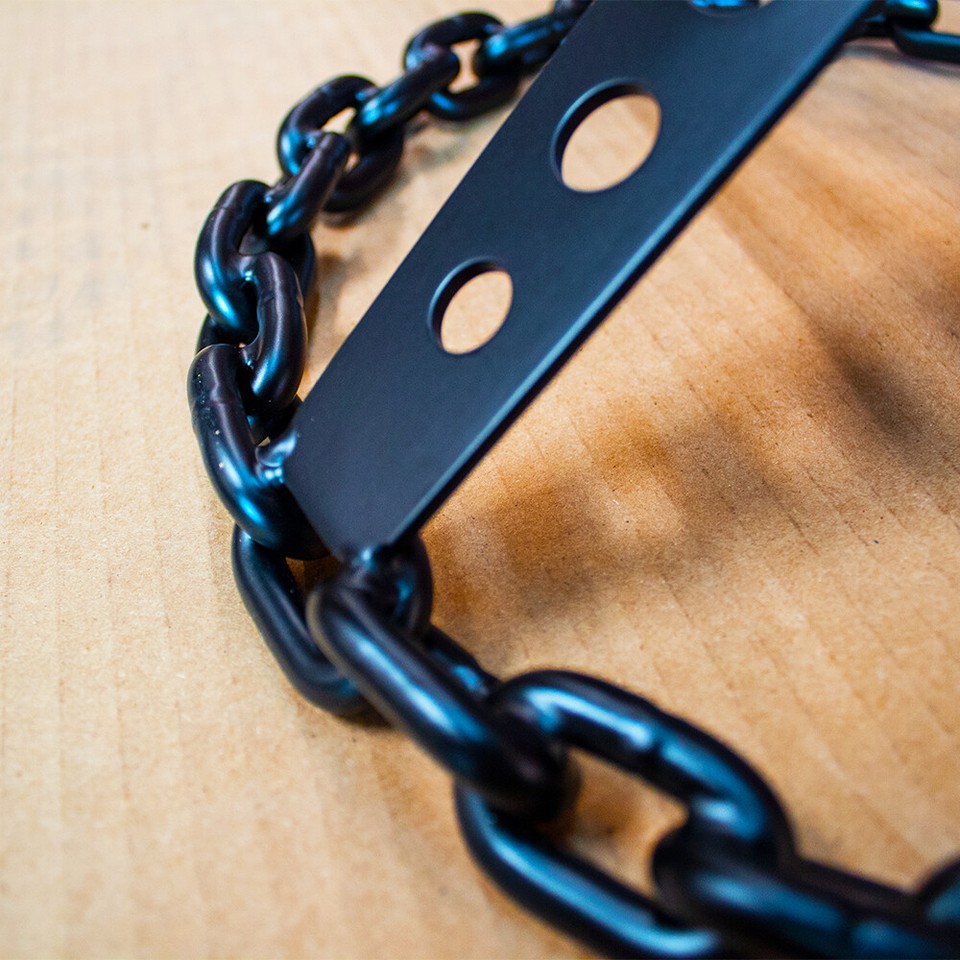 11 Inch Chrome Chain Steering Wheel With Smooth Horn Button -3 Hole - Foto 10