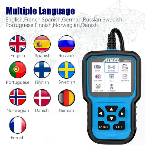 ANCEL BM500 Battery Registration Tool Fits for BMW Mini All Systems OBD2 Scanner - Afbeelding 8 van 12
