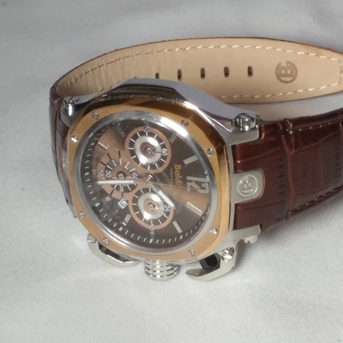Baldinini | Men's Chronograph Leather Brown/Rose Gold Classy Watch | BD-34 image 10