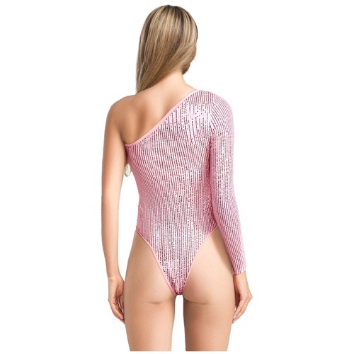 Women Leotard Sequin Unitard Nightclub Bodysuit Dance Rompers Shiny Catsuit - Picture 51 of 61