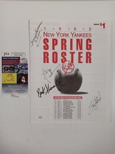 George Steinbrenner, Buck Showalter + 2 Signed 1993 NY Yankees Program JSA - *#
