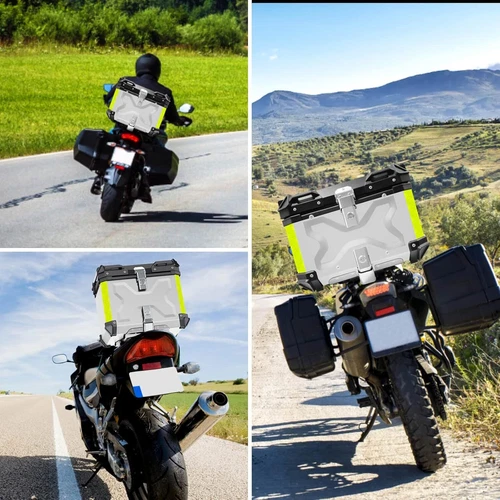 Estuche de herramientas para equipaje de aleación de aluminio 45L trasero para motocicleta - Imagen 9 de 10