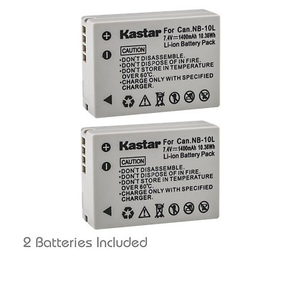 NB-10L Battery for Canon PowerShot G1 X G3 X G15  G16, SX40 HS, SX50 HS, SX60 HS