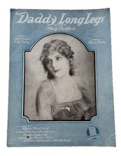 Daddy LongLegs Mary Pickford Sam Lewis & Joe Young Ruby 1919 Sheet Music Blue