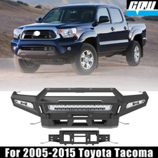 Fits 2005-2015 Toyota Tacoma Steel Off-road Front Bumper Wwinch Platebull Bar