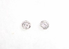 Pair 0.09 Carat 2.1 mm Natural Loose Round Diamond SI1-VS2 I, Very sparkly
