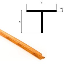 Messing T-Profil gleichschenklig MS58 - alle Größen - GHW-Modellbau