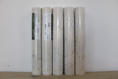 5 Rollen Vliestapete A.S Creation Luxury Wallpaper 33371-2 Beige/ Gold/ Silber