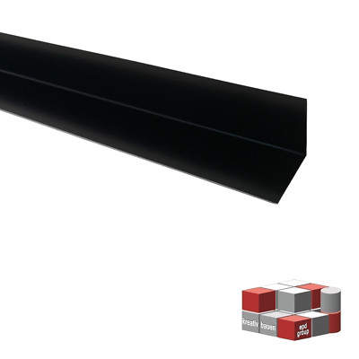 Winkelprofil Alu Schwarz Wandanschluss Leiste L-Profil RAL 9005 SICHTSEITE INNEN