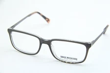 NEW TRUE RELIGION T007 BLACK SILVER BROWN AUTHENTIC EYEGLASSES 54-17