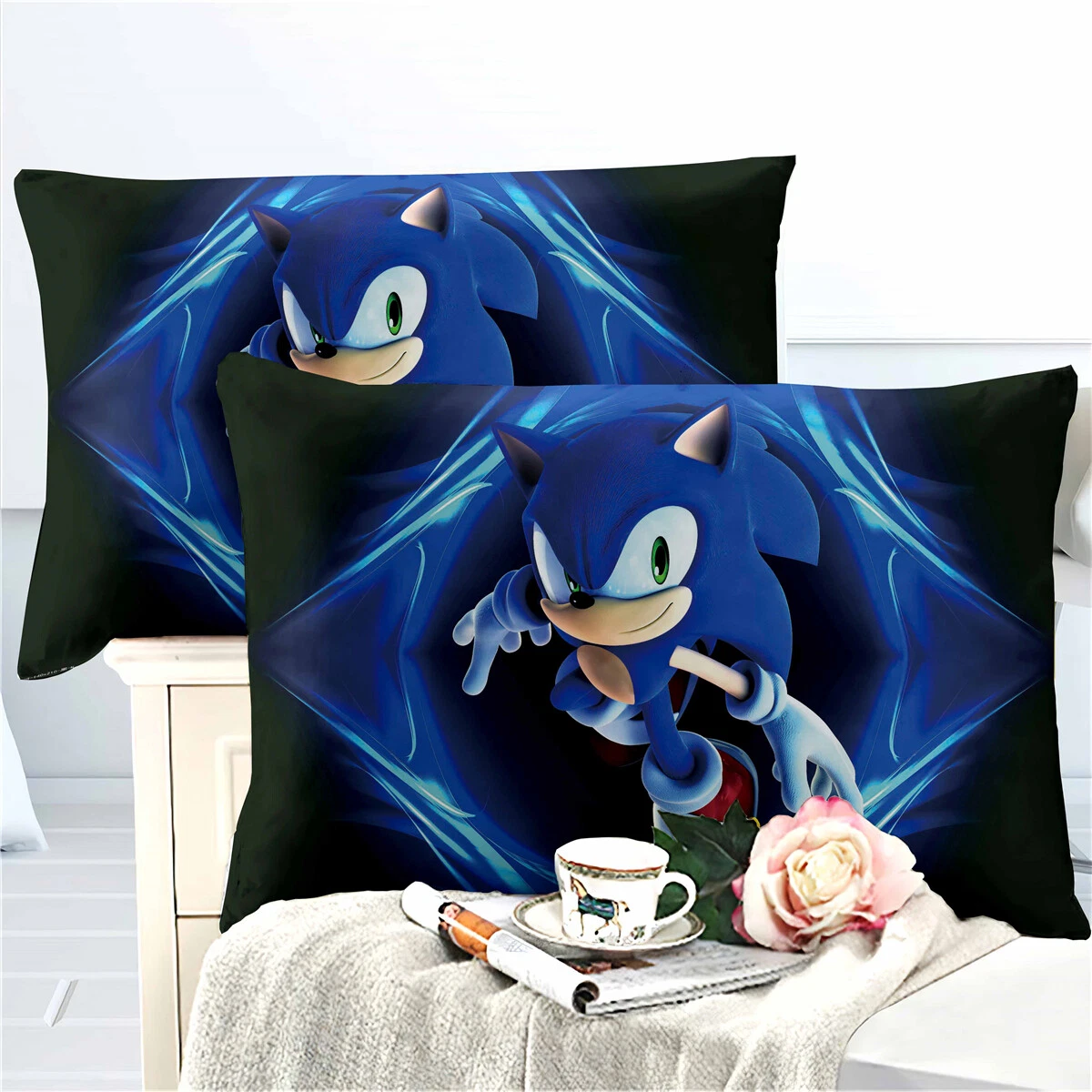 Sonic The Hedgehog Single Double Queen King Bed Quilt Doona Bedding Set