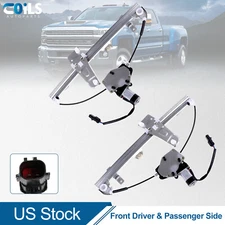 Pair Front Power Window Regulator For Jeep Grand Cherokee 1999 2000 w/ Motor