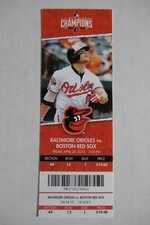 BALTIMORE ORIOLES VS BOSTON RED SOX 4/24/2015 FULL TICKET ~ CHRIS DAVIS HR