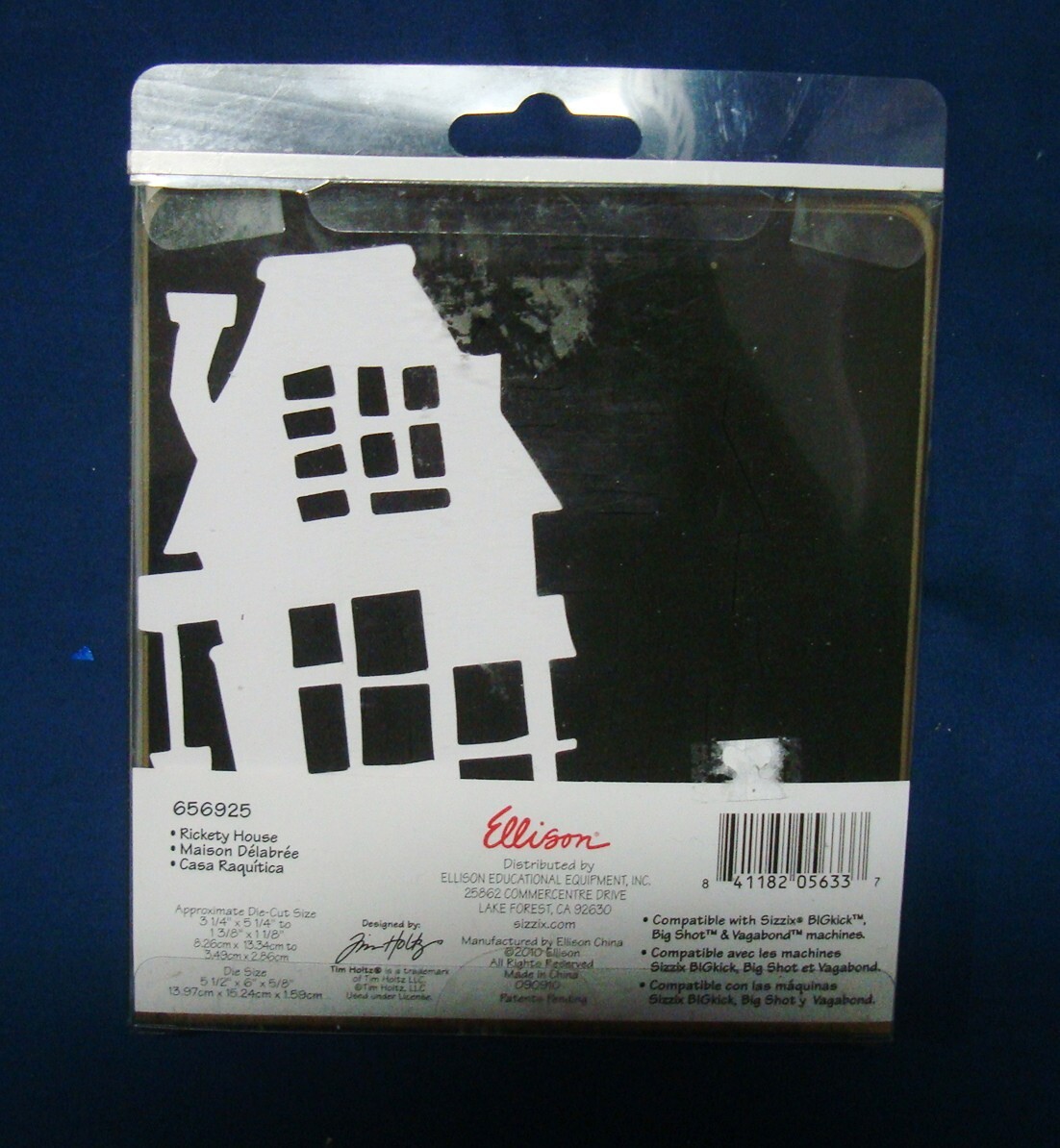 Sizzix Tim Holtz Alterations RICKETY HOUSE Bigz Die - Card Making