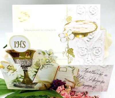 12 Invitaciones de Primera Comunion First Communion Invitations Boy/girl Spani