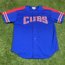 VTG Chicago Cubs Starter Jersey Mens Large Blue Stitched Baseball 1990s MLB