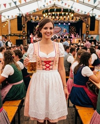 Stockerpoint Dirndl lachs Gr 36 einteiler
