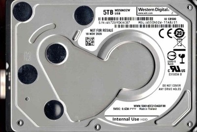 WD50NDZW-11A8JS1 WX72D NOV 2020 Thailand Western Digital 5TB
