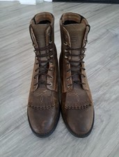 Ariat Brown Leather Heritage Lacer Boots 10002147 US 10B UK 7.5M EUR 41.5M
