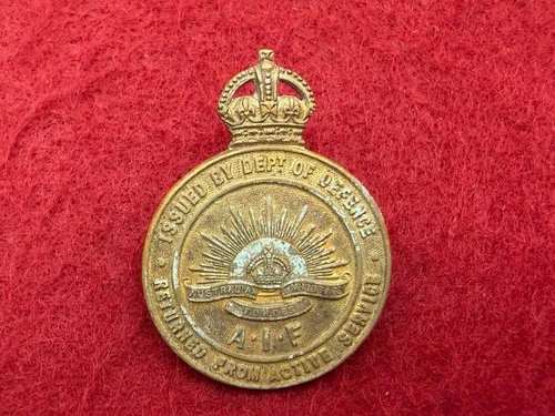 WW1 Original Australian RETURNED FROM ACTIVE SERVICE BADGE - MILITARY MEDAL AIF