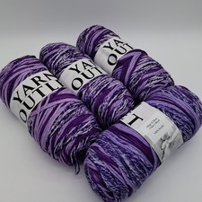 Yarn Outlet Variegated Aran Knitting/ Crochet Yarn 4X150g Rolls-S92