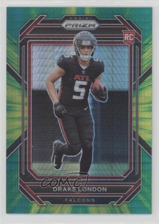 2022 Panini Prizm Rookies Hyper Prizm 100/175 Drake London #308 Rookie RC rf2